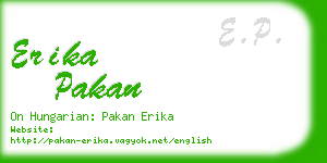 erika pakan business card